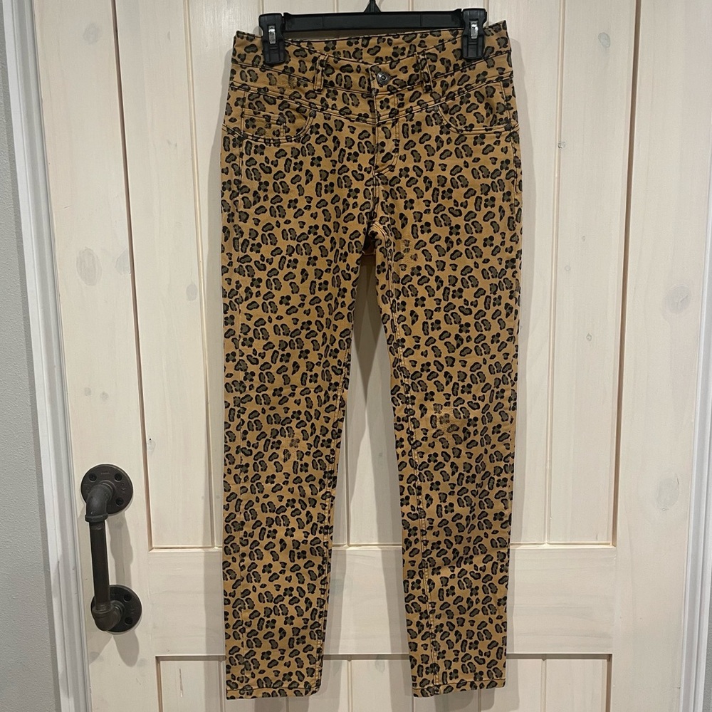 Oui Leopard Jeans-Stretch
